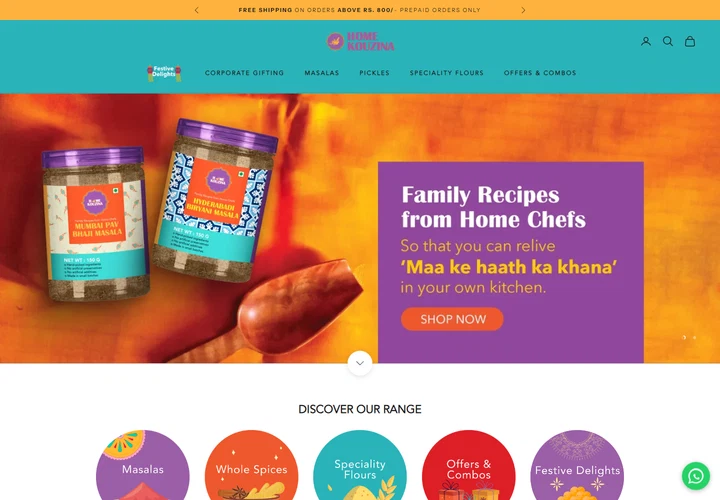 Home Kouzina website preview