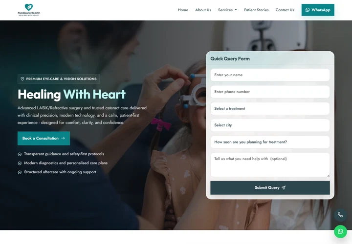 Medikure Health website preview