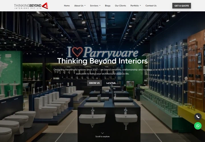 Thinking Beyond website preview