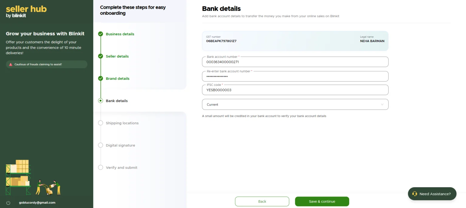  Blinkit Onboarding Steps